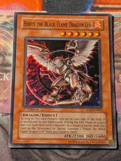 Horus the Black Flame Dragon LV6 SOD 1st Soul of Duelist LP/MP YuGiOh - Image 1
