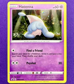 Hatenna SWSH040 | Sword & Shield Promo | Pokemon TCG Card Cosmos Holo | LP - Image 1