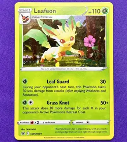 Leafeon SWSH191 | Sword & Shield Promo | Pokemon TCG Card Cosmos Holo | LP - Image 1