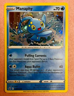Manaphy SWSH275 | SWSH Black Star Promo Pokemon Card Cosmos Holo Swirl | LP/NM - Image 1