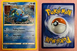 Manaphy SWSH275 | SWSH Black Star Promo Pokemon Card Cosmos Holo Swirl | LP/NM - Image 3