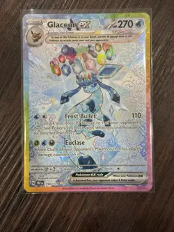 Pokemon TCG Glaceon EX Prismatic Evolutions Holo Card 150/131 SV - Image 1