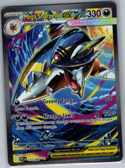 Mega Sharpedo ex 127/094 SIR ME02: Phantasmal Flames - Pokemon Card - NM - Image 1