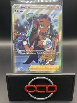 Pokemon TCG Nessa Vivid Voltage Holo Full Art Ultra Rare Card 183/185 - Image 1