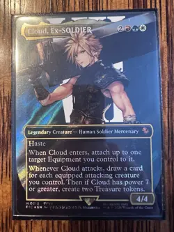 Cloud, Ex-SOLDIER (Borderless) (Surge Foil) Commander: Final Fantasy Foil - Image 1
