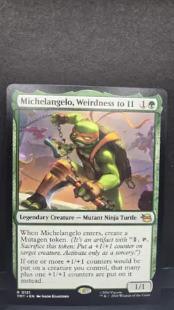 MTG-NM- Michelangelo, Weirdness to 11 Teenage Mutant Ninja Turtles Rare - Image 1