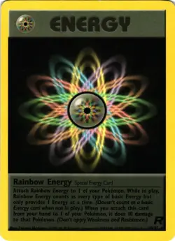 Pokemon TCG Rainbow Energy 80/82 Team Rocket Non-Holo DMG - Image 1