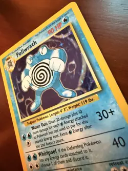 Pokemon TCG Poliwrath Holo Rare 13/102 Base Set - Image 3