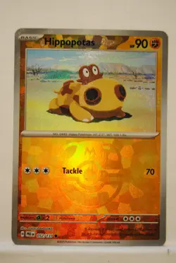 Pokemon: Prismatic Evolutions: Hippopotas 052/131 Master Pokeball Holo - Image 1