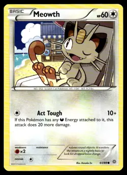 2015 XY - Ancient Origins Meowth Basic/Common #61 - Image 1