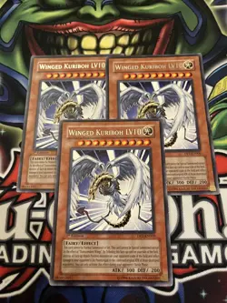 3x Winged Kuriboh LV10 DP1-EN006 (Rare, 1st Edition, Excellent) Yugioh *PLAYSET* - Image 1