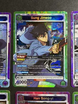 Solo Leveling Union Arena Lot of 6 SR NM 2x Sung Jinwoo Included - Image 3