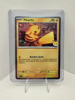 Pokemon Pikachu 051/162 Holo 70 HP Basic Random Spark Card Stock 2024 English - Image 1