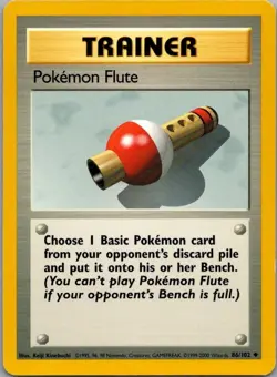 Pokemon Flute 86/102 Base Set Pokemon LP-MP BUY 2 CARDS GET 1 FREE!! - Image 1