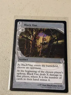 mtg Black Vise, no max hand size, Future Sight, Mystery Booster 2, unplayed - Image 1