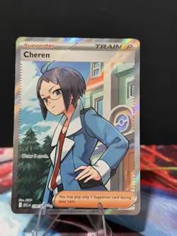 Cheren 258/217 Full Art Trainer Ultra Rare Holo Ascended Heroes Pokemon TCG - Image 1