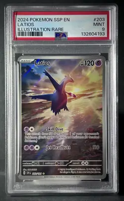 Latias 203/191 PSA 9 | Secret Rare - Pokemon Sv08: Surging Sparks Mint Slab - Image 1