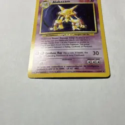 Pokemon TCG Alakazam 1/102 Base Set Holo Rare 80 HP Confuse Ray 1999 - Image 3