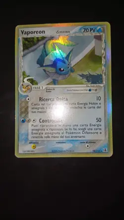 POKEMON VAPOREON HOLO EX DELTA SPECIES 18/113 ITA LP NO SHINING CRYSTALCHARIZARD - Image 1