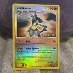 Lucario - 6/130 Diamond & Pearl Reverse Holo Rare Pokemon LP/MP - Image 1