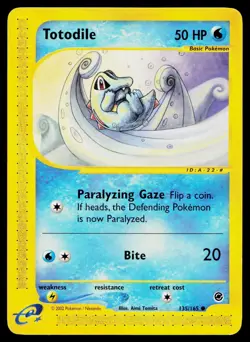 Totodile 135/165 Common Expedition Base Set Pokemon Near Mint - Image 1