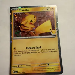 Pokemon Pikachu 051/162 SV05: Temporal Forces Stamped Promo Holo 70HP English NM - Image 1