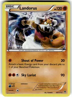 Pokemon - Landorus - 58/111 - Holo Rare - XY - Furious Fists - NM - Image 1
