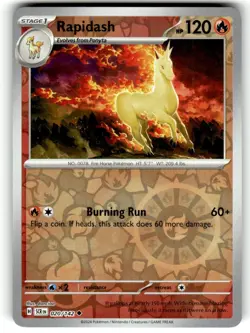Pokemon TCG Pokemon Rapidash Uncommon Reverse Holo 020/142 NM - Image 1