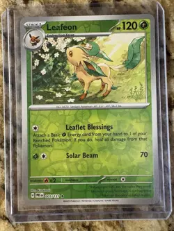 Pokemon Leafeon #5/131 Reverse Holo Scarlet & Violet Prismatic Evolutions NM - Image 1