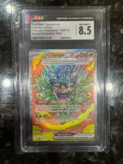 2025 Pokemon SV Prismatic Evolutions Teal Mask Ogerpon ex #145/131 CGC 8.5 - Image 1