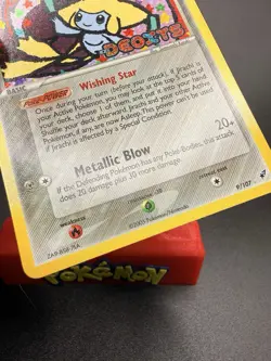 Pokemon Jirachi 9/107 Ex Deoxys Reverse Holo Stamped MP See Photos - Image 2