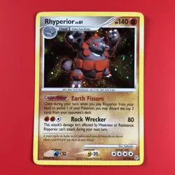 2007 | Pokemon TCG (RHYPERIOR 12/130 LP | RARE HOLO) Card CCG Diamond Pearl Base - Image 1