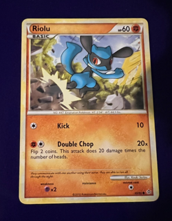 Pokemon Card - Riolu - HGSS Unleashed - 60/95 - Common - LP - Image 1