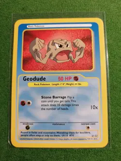 FUNSKOOL Geodude a02 Rare Indian Black Hole Pokemon Card - Image 1