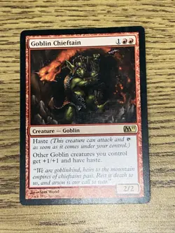 Goblin Chieftain Core Set 2011 (M11) Regular MTG TCG CARD NM - Image 1