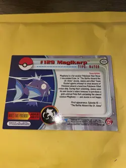 Topps 2000 Pokemon TV Animation Edition Series 3 Non-Holo Card #129 Magikarp - Image 2