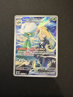 Pokemon Cynthia's Roserade 184/182 Sv10 Destined Rivals Holo Illustration Rare - Image 1