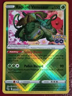 Radiant Venusaur 004/078 Pokemon GO Holo - Image 1
