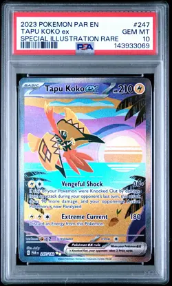 Tapu Koko EX 247/182 Special Illustration Rare Pokemon PSA 10 *069 - Image 1
