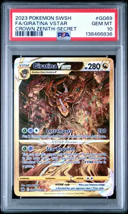 Giratina Vstar GG69/GG70 Secret Sword Shield Crown Zenith Pokemon PSA 10 *836 - Image 1