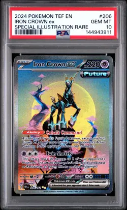 Iron Crown EX 206/162 Special Illustration Rare Pokemon PSA 10 *911 - Image 1