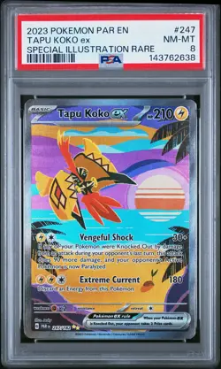 Tapu Koko EX 247/182 Special Illustration Rare Pokemon PSA 8 *638 - Image 1