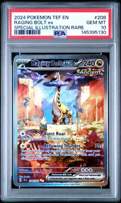Raging Bolt EX 208/162 Special Illustration Rare Pokemon PSA 10 *130 - Image 1