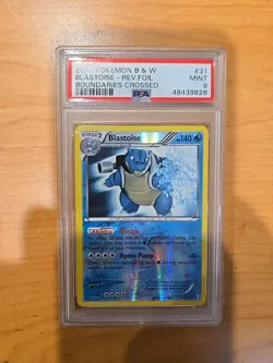PSA 9 Pokemon 2012 Blastoise 31/149 Reverse Holo *Small Crack In Slab* Low Pop - Image 1