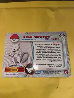 Topps 2000 Pokemon TV Animation Edition Series 3 Mewtwo #150 - Image 2