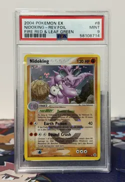 PSA 9 Pokemon Nidoking ex FireRed LeafGreen 8/112 Reverse Holo Rare MINT - Image 1