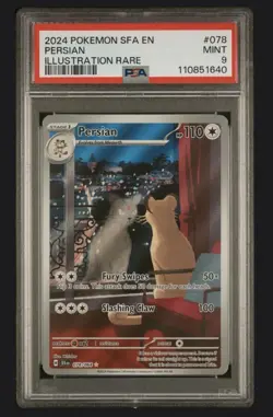 Pokemon Persian Sv: Shrouded Fable Illustration Rare Holo PSA 9 078/064 2024 - Image 1