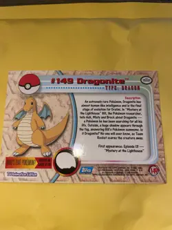 Topps 2000 Pokemon TV Animation Edition Series 3 Dragonite 149 - Image 2