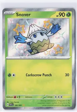 Snover 100/091 Paldean Fates Shiny Holo Rare Pokemon TCG NM - Image 1