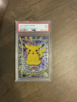 2000 Pokemon Chrome Sparkle-Chrome #25 - Pop 6 - PSA 7 - Image 1